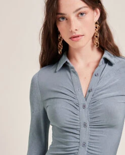 PIMKIE Robe Chemise Courte Effet Froncé