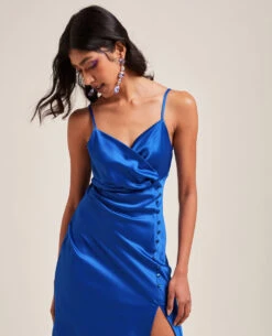 PIMKIE Robe Longue Cache-cœur En Satin