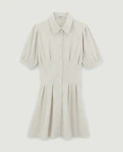PIMKIE Robe Cintrée Et Boutonnée Avec Lin -Urban Soldes 781923 E74A0E portrait HD 5