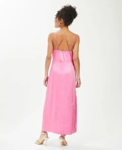 PIMKIE Robe Longue Tissu Satiné Encolure Bénitier -Urban Soldes 781925 I65A02 portrait HD 4