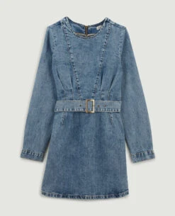 PIMKIE Robe En Jean Avec Ceinture -Urban Soldes 781928 682A06 portrait HD 5