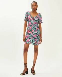 PIMKIE Robe Courte En Satin Avec Fronces -Urban Soldes 781930 A89E08 portrait HD 3