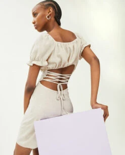 PIMKIE Robe Courte Dos-nu Avec Laçage -Urban Soldes 781945 913A0E portrait HD 6