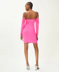 PIMKIE Robe Courte En Maille Encolure Bardot -Urban Soldes 781952 H16A02 portrait HD 4