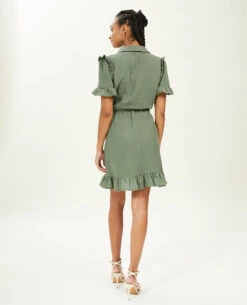 PIMKIE Robe Courte Boutonnée En Gaze De Coton -Urban Soldes 781979 C93A05 portrait HD 4