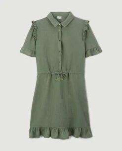 PIMKIE Robe Courte Boutonnée En Gaze De Coton -Urban Soldes 781979 C93A05 portrait HD 5