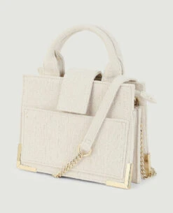 PIMKIE Sac Rigide Carré En Tissu Effet Lin