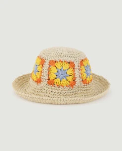 PIMKIE Chapeau En Paille Avec Fleurs