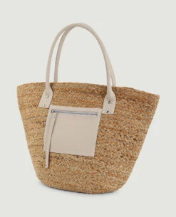 PIMKIE Sac Cabas En Paille Détails Simili