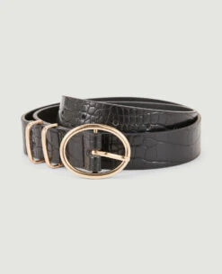 PIMKIE Ceinture Effet Croco Avec Boucle Ovale
